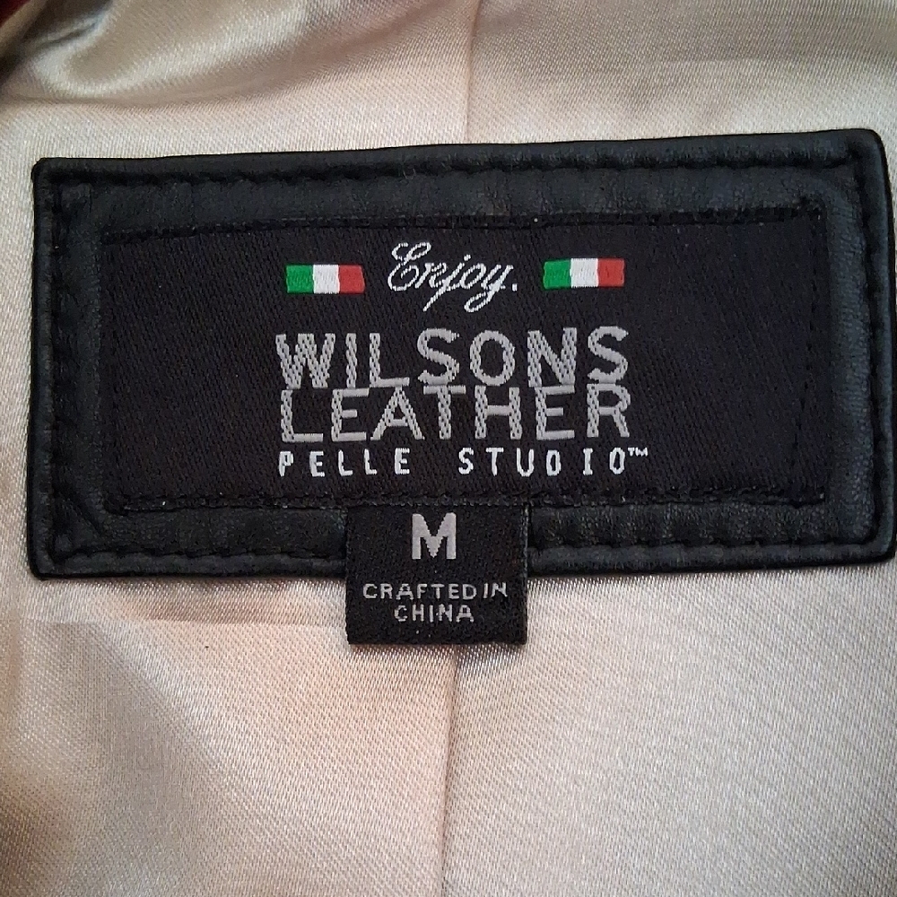 Wilsons Leather Women's Black Leather Jacket Blazer - Picture 5 of 10